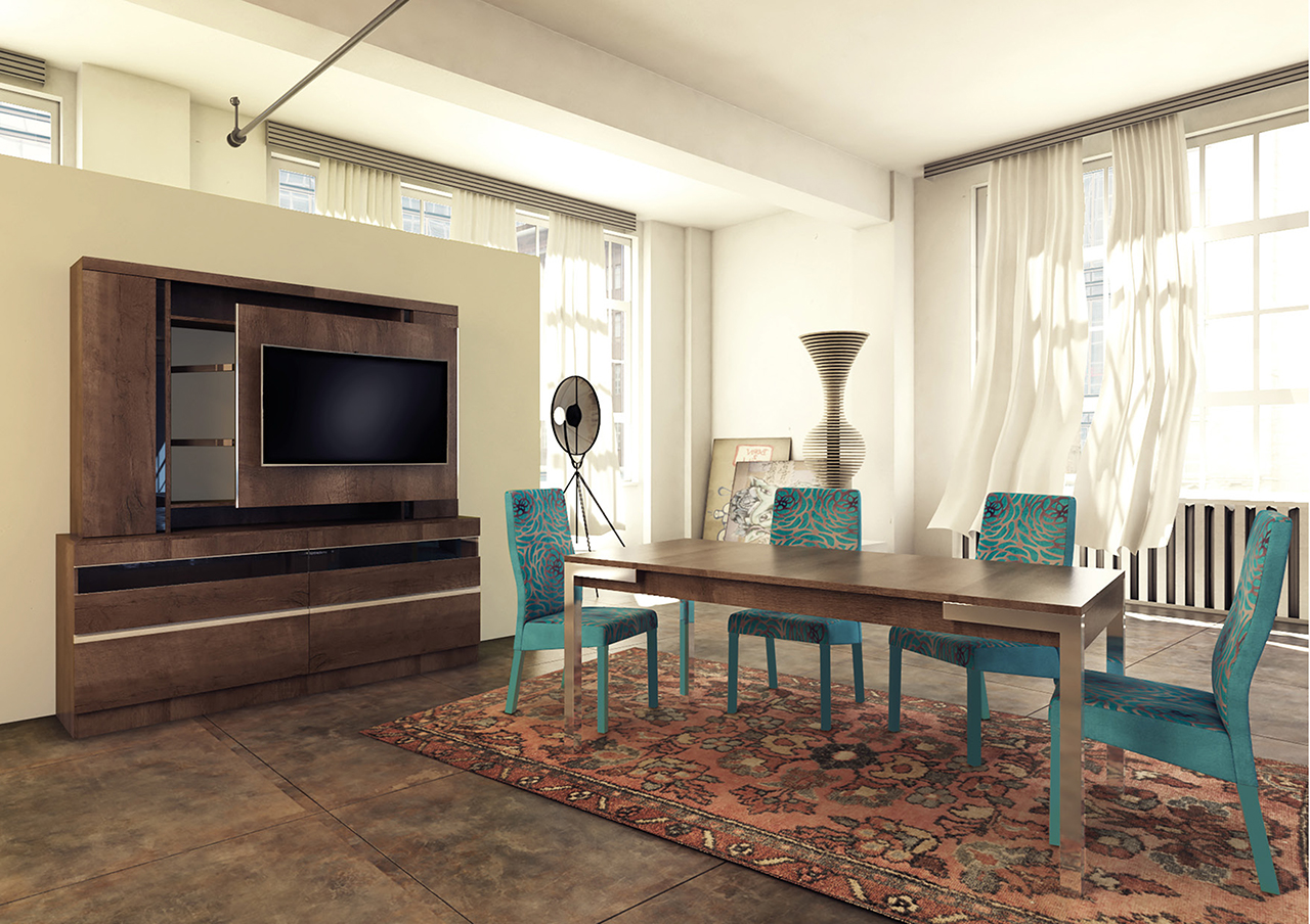 Mesa Rectangular Capri 1,80 m (Patas Cromadas) - Imagen 4