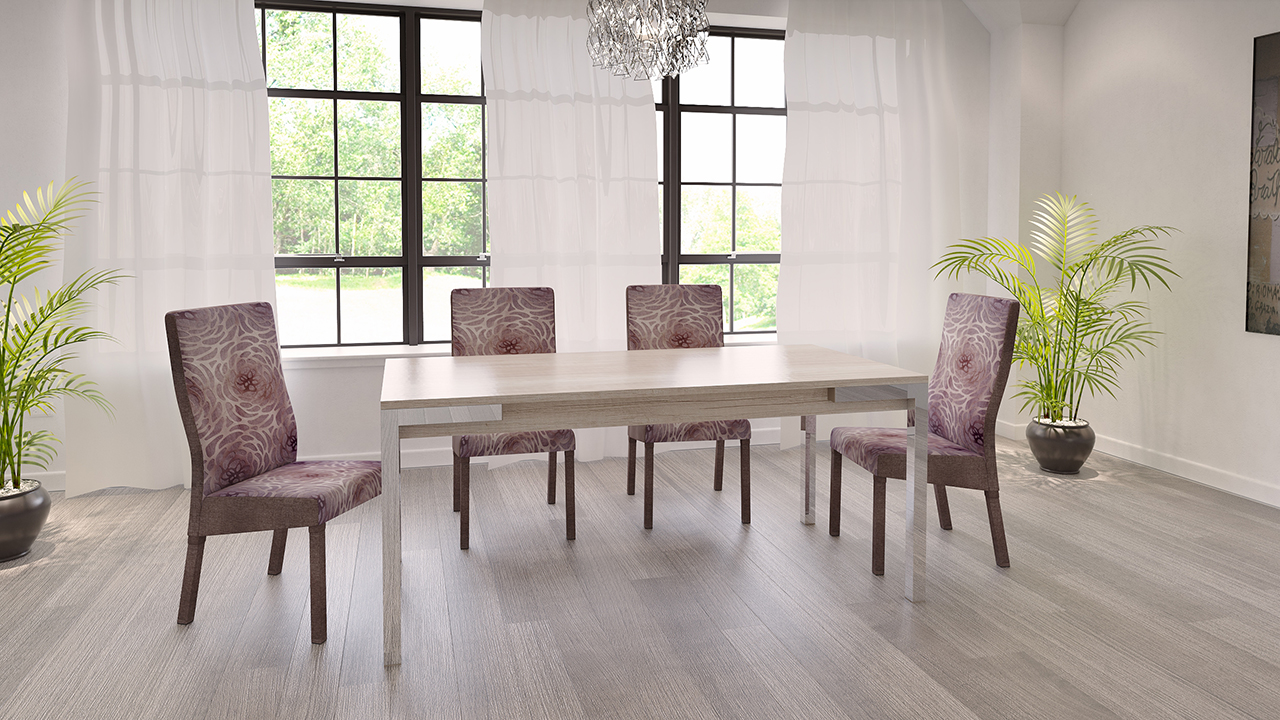 Mesa Rectangular Capri 1,80 m (Patas Cromadas) - Imagen 6