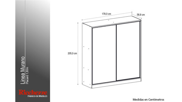 Placard MURANO 1,80 m Corredizo - Imagen 6