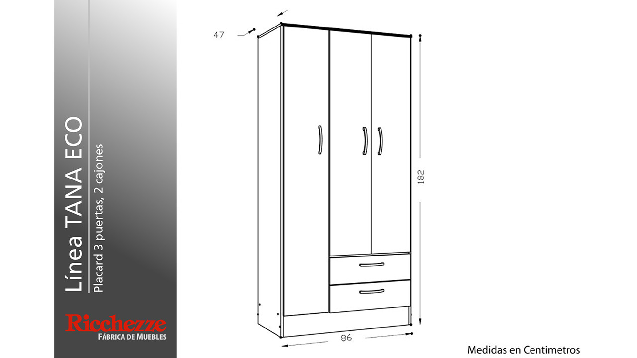 Placard 3 Puertas - Línea TANA PIÚ - Imagen 4